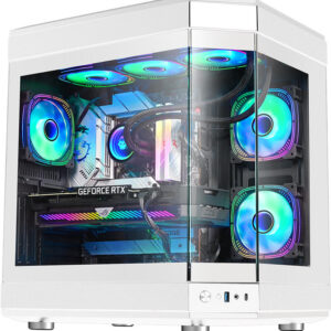 pc computer case white